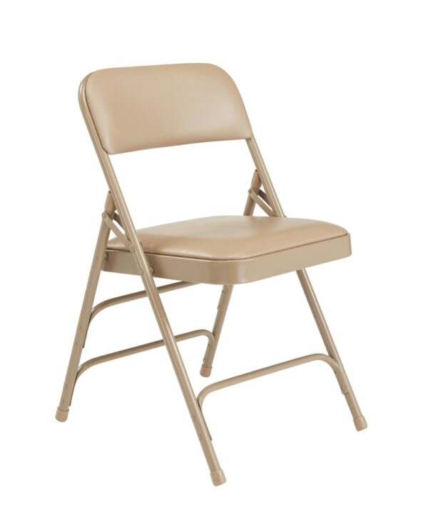 National Public Seating 1300 Series Vinyl Upholstered Folding Chair, Primary Color Beige, Included (qty.) 4, Seating Type Folding Chair, Model# 1301 - National Public Seating