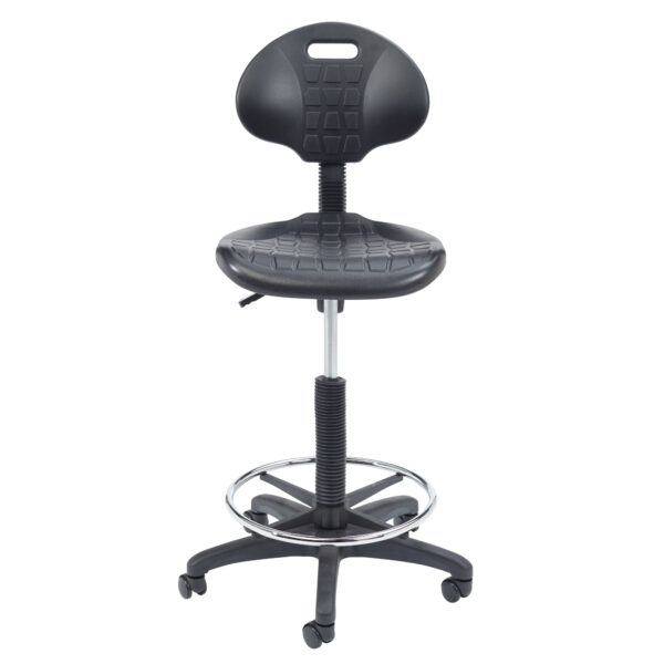 National Public Seating Polyurethane Task Chair, 22in.-32in. Height, Primary Color Black, Included (qty.) 1, Seating Type Office Stool, Model# 6722HB - National Public Seating