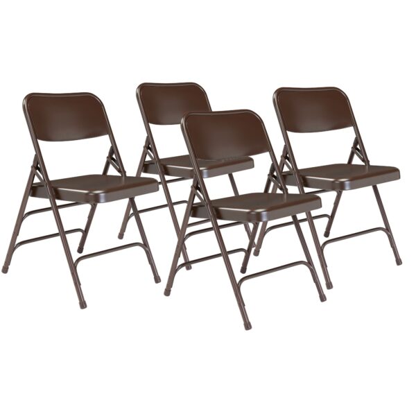 National Public Seating 300 Series Triple Brace Folding Chair, Primary Color Brown, Included (qty.) 4, Seating Type Folding Chair, Model# 303 - National Public Seating