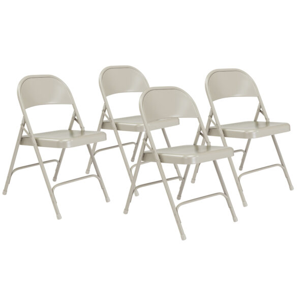 National Public Seating 50 Series All-Steel Folding Chair, Primary Color Gray, Included (qty.) 4, Seating Type Folding Chair, Model# 52 - National Public Seating