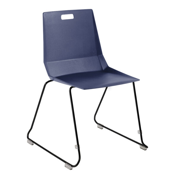 National Public Seating LuvraFlex Chair, Poly Back/Seat, Primary Color Blue, Included (qty.) 1, Seating Type Stack Chair, Model# LVC04-10 - National Public Seating