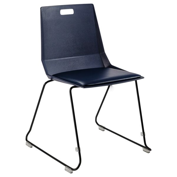National Public Seating LuvraFlex Chair, Poly Back/Padded Seat, Primary Color Blue, Included (qty.) 1, Seating Type Stack Chair, Model# LVC04-10-04 - National Public Seating