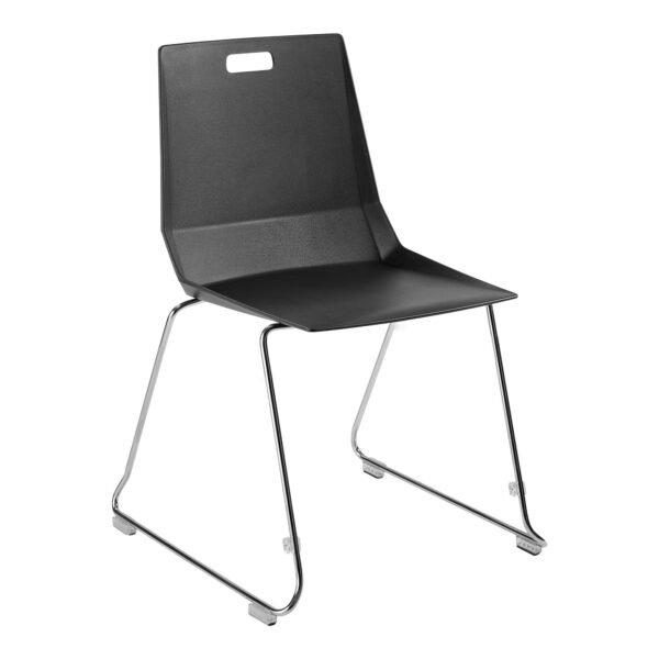 National Public Seating LuvraFlex Chair, Poly Back/Seat, Primary Color Black, Included (qty.) 1, Seating Type Stack Chair, Model# LVC10-11 - National Public Seating