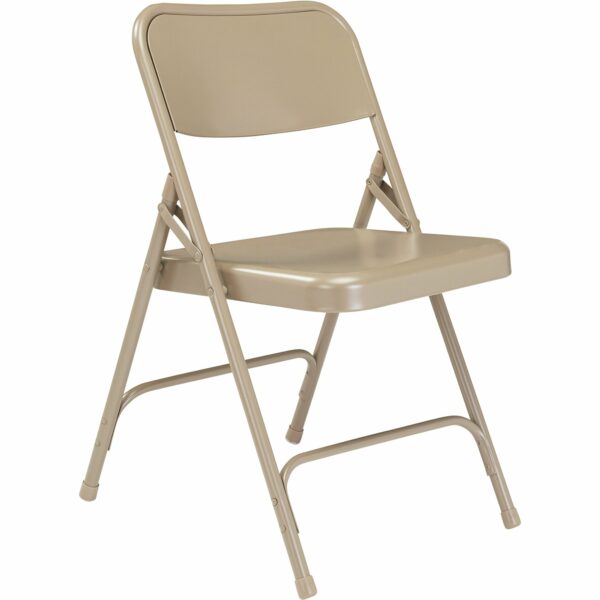 National Public Seating All Steel Folding Chairs - Set of 4, Beige, Model# 201 - National Public Seating
