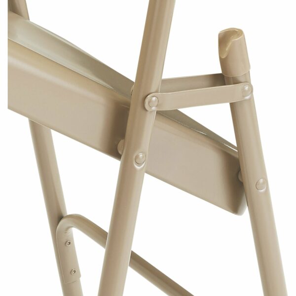 National Public Seating All Steel Folding Chairs - Set of 4, Beige, Model# 201 - National Public Seating