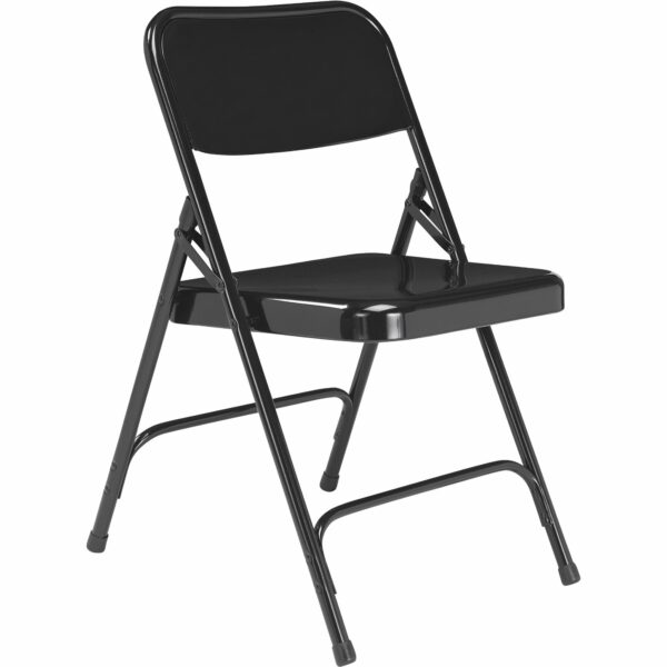 National Public Seating All Steel Folding Chairs - Set of 4, Black, Model# 210 - National Public Seating