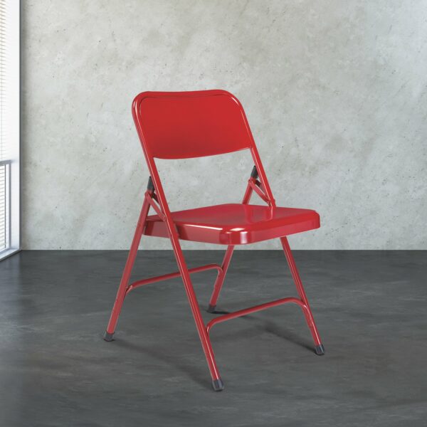 National Public Seating All Steel Folding Chairs - Set of 4, Red, Model# 240 - National Public Seating