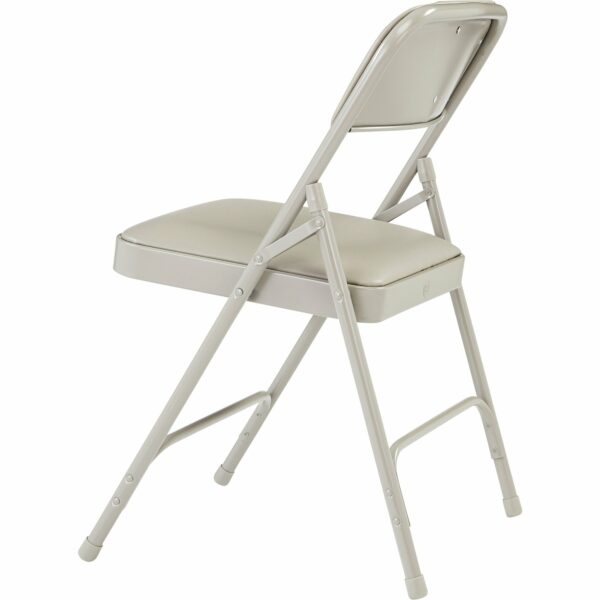 National Public Seating Vinyl Folding Chairs - Set of 4, Warm Gray, Model# 1202 - National Public Seating