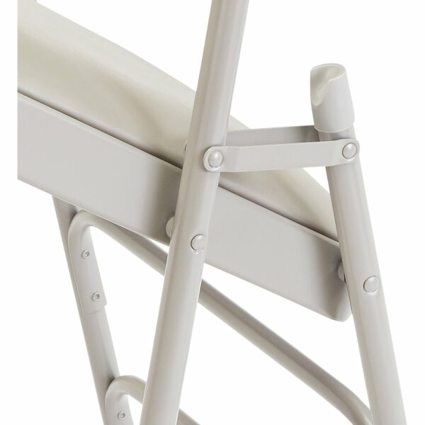 National Public Seating Vinyl Folding Chairs - Set of 4, Warm Gray, Model# 1202 - National Public Seating