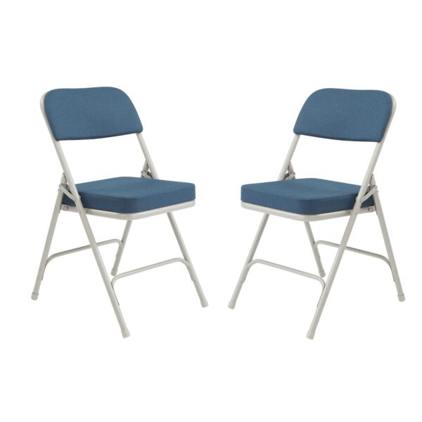 National Public Seating 3200 Series 2in. Fabric Folding Chair, Primary Color Blue, Included (qty.) 2, Seating Type Folding Chair, Model# 3215 - National Public Seating