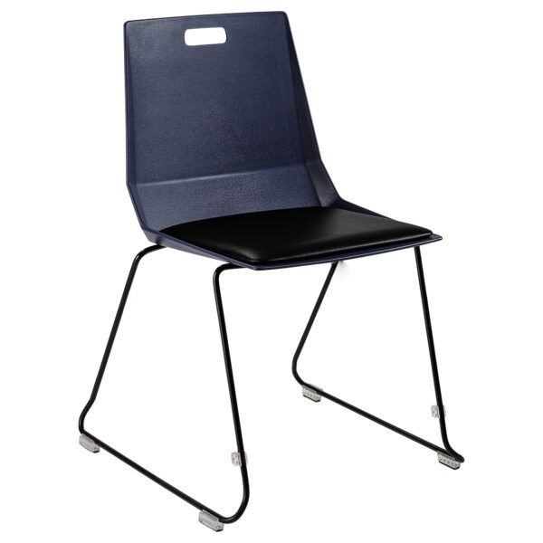 National Public Seating LuvraFlex Chair, Poly Back/Padded Seat, Primary Color Black, Included (qty.) 1, Seating Type Stack Chair, Model# LVC04-10-10 - National Public Seating