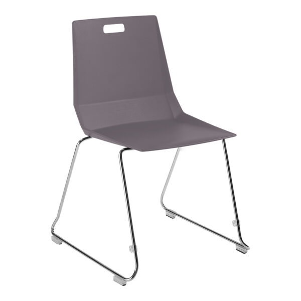 National Public Seating LuvraFlex Chair, Poly Back/Seat, Primary Color Charcoal, Included (qty.) 1, Seating Type Stack Chair, Model# LVC20-11 - National Public Seating