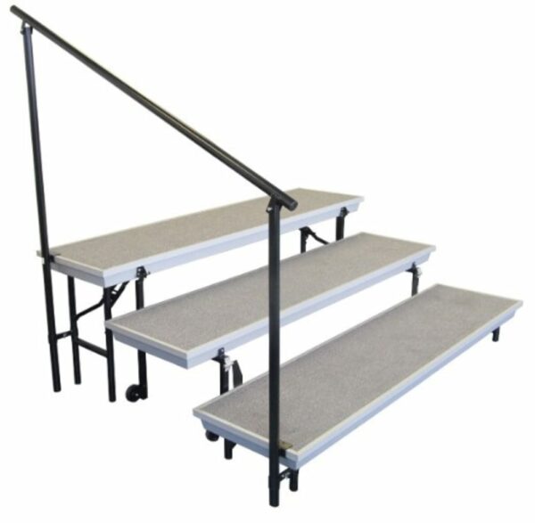 National Public Seating Side Guard Rails for 3-Level Risers - National Public Seating