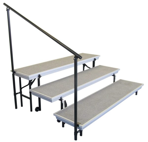 National Public Seating Side Guardrail for 3- level Transport Riser - National Public Seating