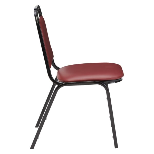 National Public Seating 9100 Series Vinyl Upholstered Stack Chair, Primary Color Burgundy, Included (qty.) 1, Seating Type Dining Chair, Model# 9108-B - National Public Seating