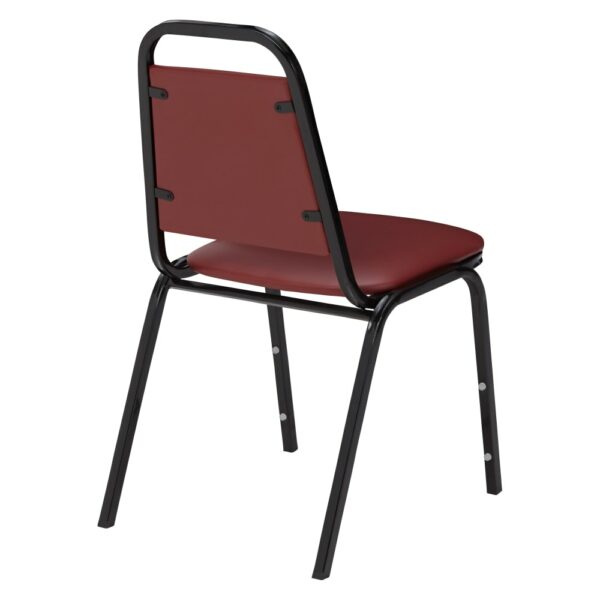 National Public Seating 9100 Series Vinyl Upholstered Stack Chair, Primary Color Burgundy, Included (qty.) 1, Seating Type Dining Chair, Model# 9108-B - National Public Seating