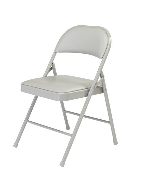 National Public Seating 950 Series Vinyl Padded Steel Folding Chair, Primary Color Gray, Included (qty.) 4, Seating Type Folding Chair, Model# 952 - National Public Seating