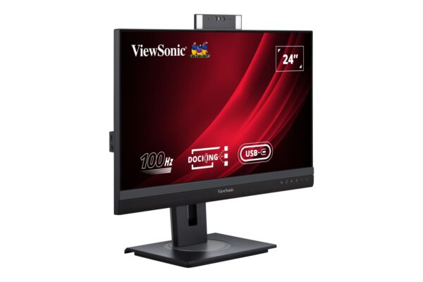 Viewsonic VG2457V 24” FHD 100Hz Video Conferencing Docking Monitor with Windows Hello and Zoom® Certified Pop-up Webcam and 5W speakers - ViewSonic Corp.