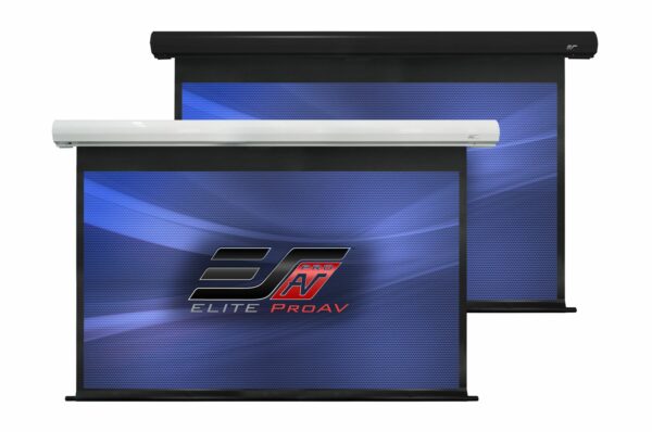 Elite Screens SK120XHW2-E20 Elite ProAV® Saker, 120" Diag. 16:9 with 24" Drop, Electric Motorized Drop Down Projection Screen - Elite Screens Inc.