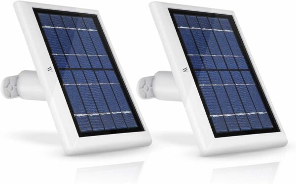 Wasserstein 2W 6V Solar Panel with 13.1ft/4m Cable Compatible with Arlo Ultra/Ultra 2, Arlo Pro 3/Pro 4, & Arlo Floodlight ONLY (2-Pack, White) - Camera Not Included Refurbished - Segue