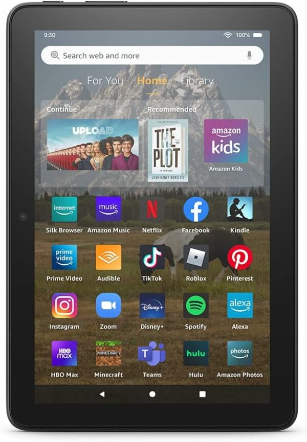 Amazon Fire HD 8 tablet, 8" HD display, 32 GB, latest model (2020 release), designed for portable entertainment, Black Refurbished - Segue