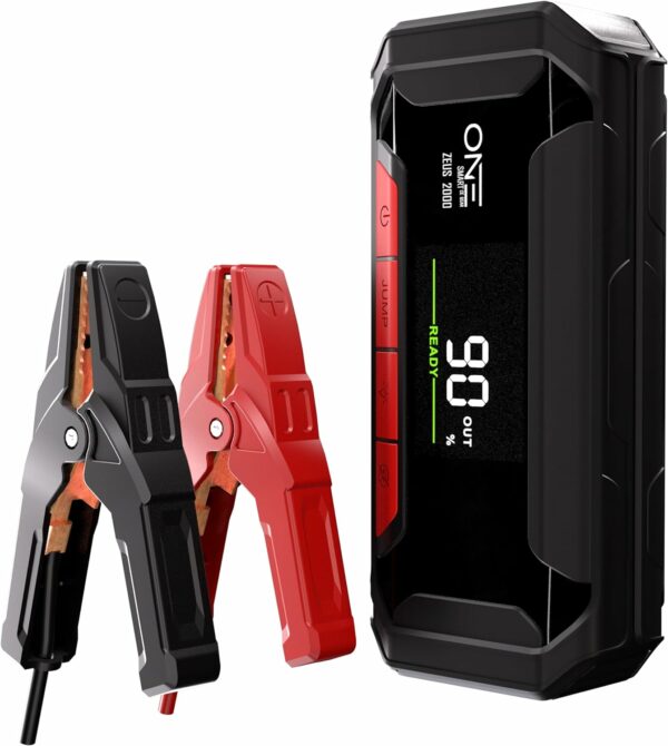 Promounts OAJS-2001 ONE Jump Starter 2000A for Up to 8.5L Gas and 6L Diesel Engines, 20000mAh Capacity with Portable Power Bank - Promounts