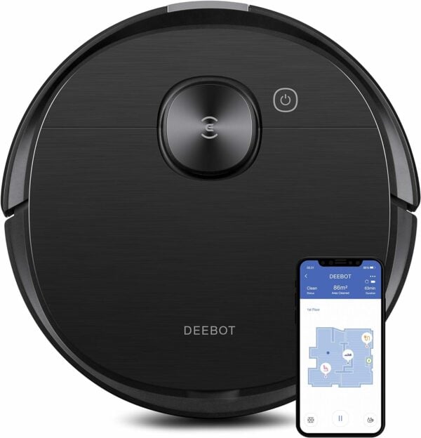 ECOVACS Robotics - DEEBOT T8+ Vacuum & Mop Robot with Advanced Laser Mapping and 3D Obstacle Detection & Avoidance - Grey Refurbished - Segue