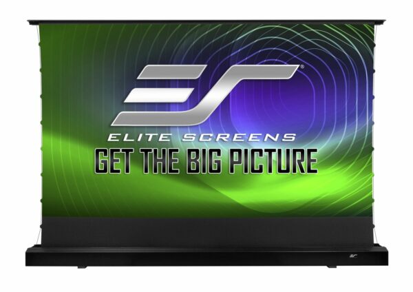 Elite Screens FTE135H3-C4D Kestrel Tab-Tension Pro CineGrey 4D, 135" Diag., 16:9 Aspect Ratio, ISF Certified 4K/8K Ultra HD Electric Floor-Rising Motorized Tab-Tensioned Front Projector Screen - Elite Screens Inc.