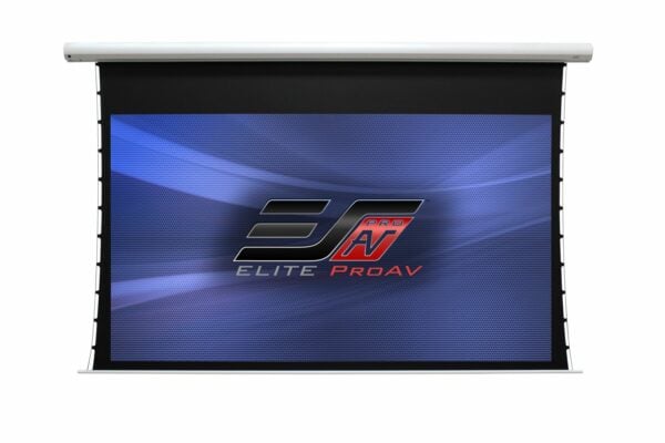 Elite Screens SKT135XH2D5-E10 Elite ProAV® Saker Tab-Tension CineGrey 5D®, 135" Diag. 16:9, Electric Tab-Tensioned Ceiling Ambient Light Rejecting (CLR®/ALR) Projector Screen - Elite Screens Inc.