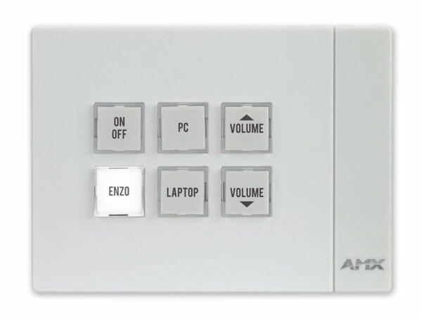 AMX FG5793-06L-W Massio Keypad 6-button landscape WHITE - AMX