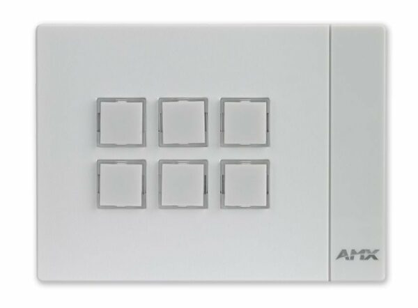 AMX FG5793-06L-W Massio Keypad 6-button landscape WHITE - AMX