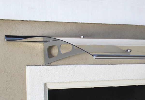 Advaning DA5935-PSS2A PA Series Solid Polycarbonate Awning 59x35, Tinted Gray Solid Sheet - Image 9
