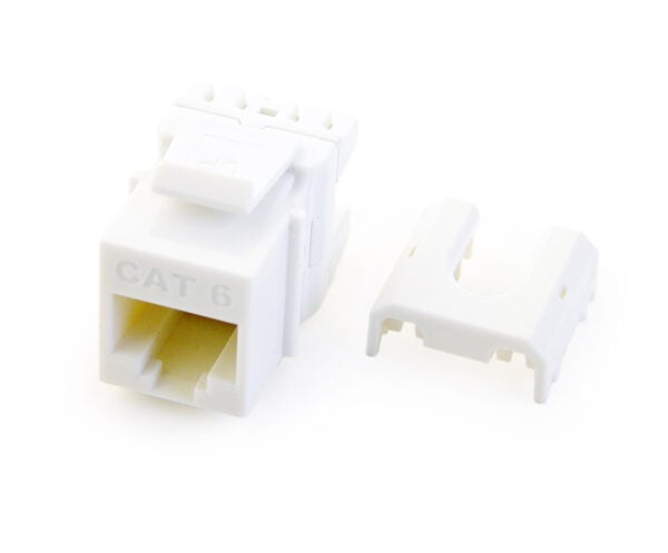 On-Q Cat 6 Quick Connect RJ45 Keystone Insert - For Keystone Wall Plates - White